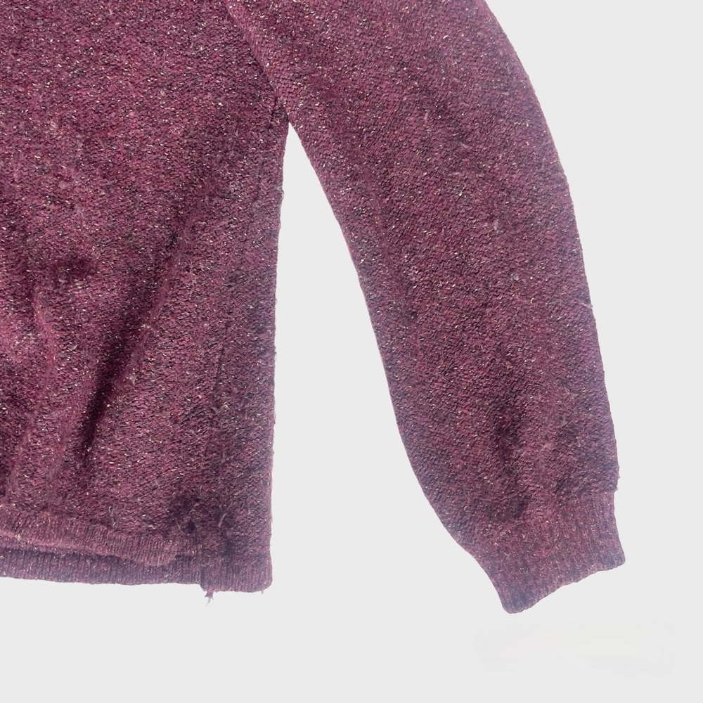 The Territory Ahead Burgundy Henley Style Sweater - Picture 5 of 6